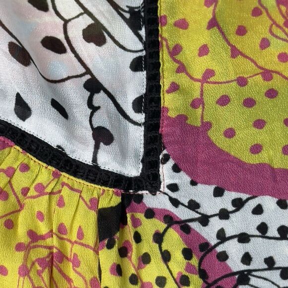 ANTHROPOLOGIE Blank London Floral Patchwork Blouse Top Size XS - Picture 8 of 10